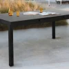 OUTFLEXX Premium Ausziehtisch, anthrazit/grau, Alu/Glas, 180/240x100cm, automatischer Ausziehmechanismus