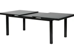 OUTFLEXX Premium Ausziehtisch, anthrazit/grau, Alu/Glas, 180/240x100cm, automatischer Ausziehmechanismus