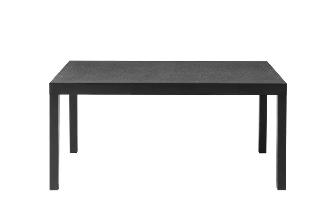 OUTFLEXX Premium Ausziehtisch, anthrazit matt, Alu/Spraystone, Tischplatte 160/260 x 100 cm, pulverbeschichtet, höhenverstellbare Füße