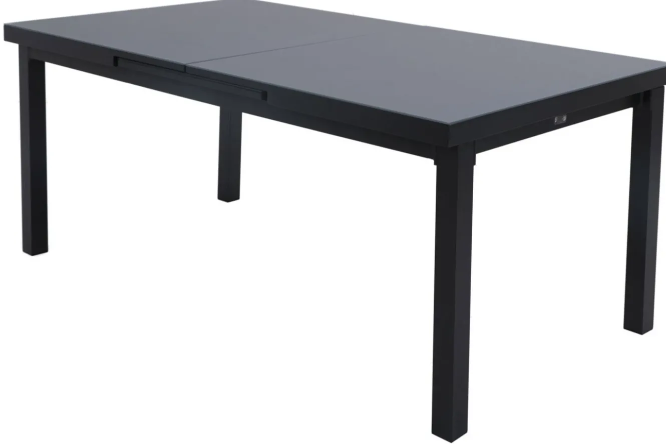 OUTFLEXX Premium Garten-Essgruppe, 8 Personen, ausziehbarer Tisch 180–240 cm, Aluminium/Textilene