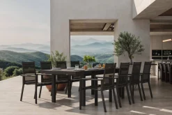 OUTFLEXX Premium Garten-Essgruppe, 8 Personen, ausziehbar, 180-240cm, Alu/Textilene