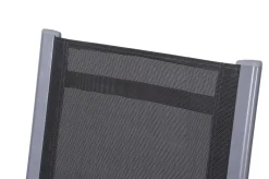 OUTFLEXX Premium Garten-Essgruppe, silber/grau, Alu/Textilene, Ausziehtisch 180/240 x 100 cm, 8 Stapelsessel