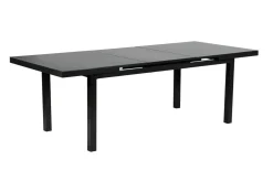 OUTFLEXX Premium Garten-Essgruppe, anthrazit/grau, Alu/Textilene, Ausziehtisch 180/240x100cm, 6 Klappstühle