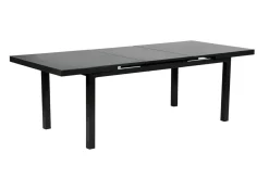 OUTFLEXX Premium Garten-Essgruppe, anthrazit/grau, Alu/Textilene, Ausziehtisch 180/240x100cm, 8 Klappstühle