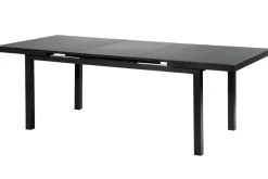 OUTFLEXX Premium Garten-Essgruppe, OUTFLEXX® anthrazit matt, Alu/Textilene, Tisch 180/240x100cm, 6 Stapelsessel