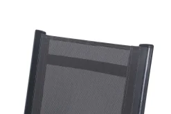 OUTFLEXX Premium Garten-Essgruppe, anthrazit/grau, Alu/Textilene, Ausziehtisch 180/240 x 100 cm, 6 Stapel-, 2 Klappstühle