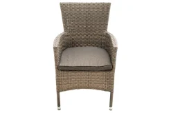OUTFLEXX Rabida Basic Stapelsessel, champagner-meliert, Polyrattan, 59 x 62 x 92 cm, inkl. Polster
