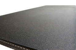 OUTFLEXX Rabida Dining Tisch, champagner-meliert, Polyrattan, 220 x 100 cm, Glasplatte in Steinoptik