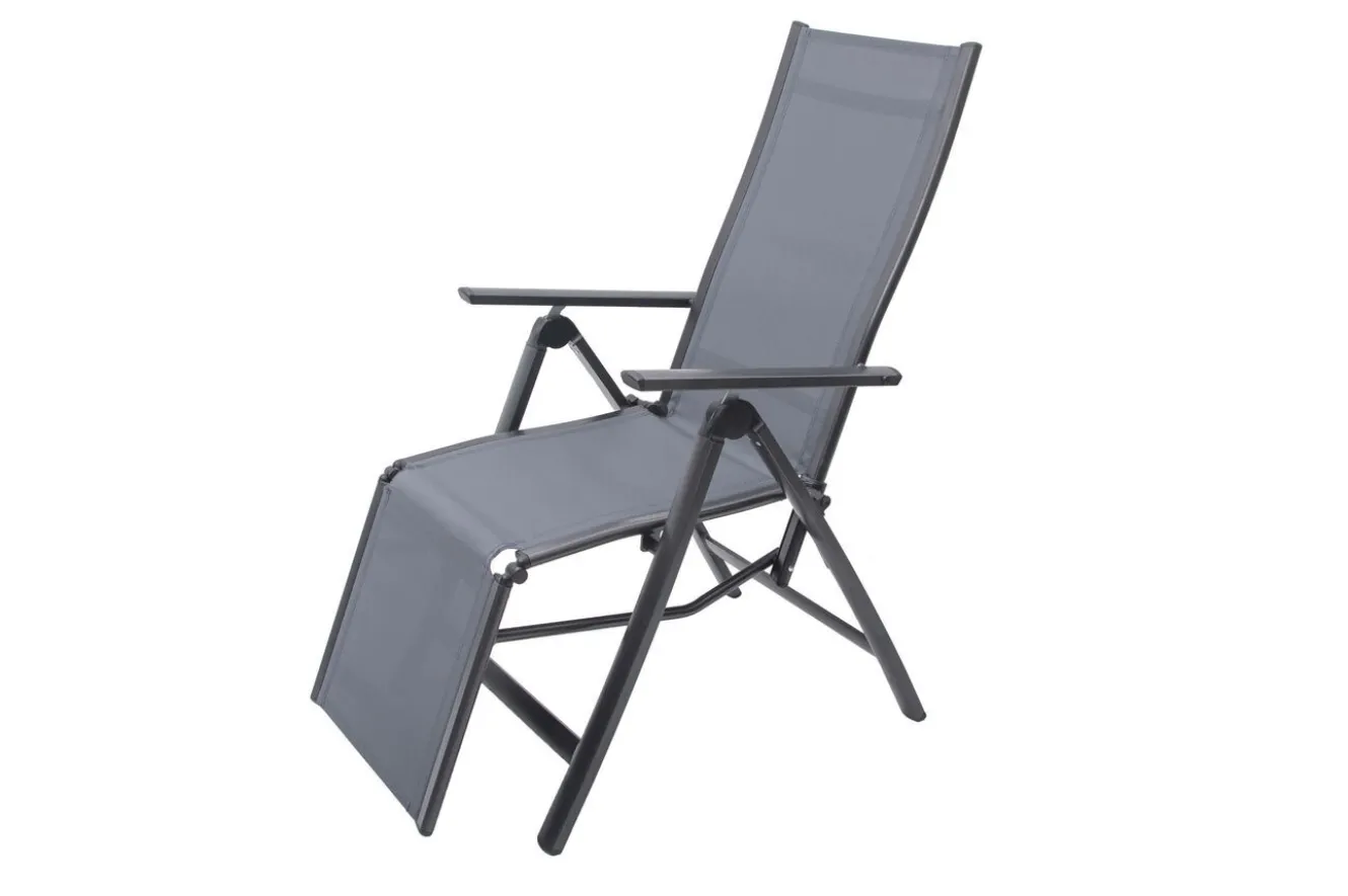 OUTFLEXX Relaxsessel, anthrazit/grau, Alu/Textilene, 67x71x45cm