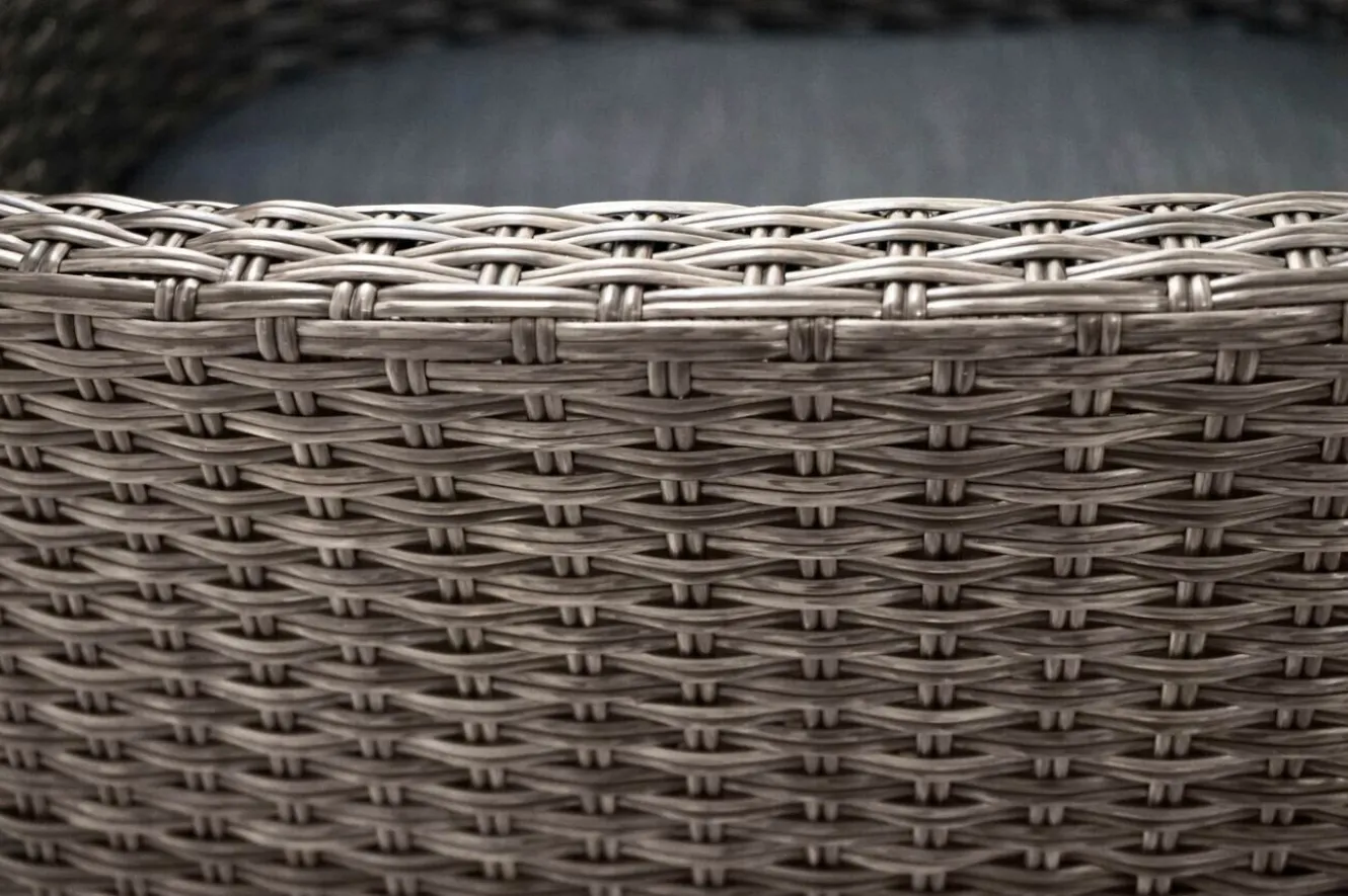 OUTFLEXX Rocking Basic Stapelsessel, grau/braun-meliert, Polyrattan, 59 x 62 x 92 cm, inkl. Polster