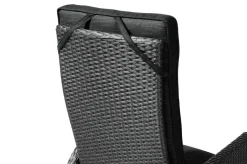 OUTFLEXX Rocking Dining Sessel, grau/braun-meliert, Polyrattan, verstellbar, mit Fußhocker