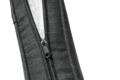 OUTFLEXX Rocking Garten-Essgruppe, grau/schwarz, Polyrattan, Tisch 220 x 100 cm, 6 Sessel