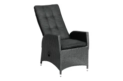OUTFLEXX Rocking Gartensessel, verstellbar, inkl. Polster, Polyrattan, 60x68x110 cm