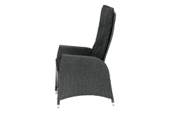 OUTFLEXX Rocking Gartensessel, verstellbar, inkl. Polster, Polyrattan, 60x68x110 cm