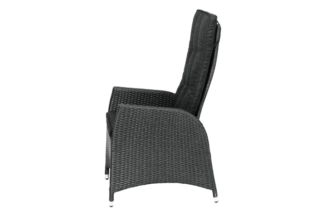 OUTFLEXX Rocking Gartensessel, verstellbar, inkl. Polster, Polyrattan, 60x68x110 cm
