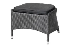 OUTFLEXX Rocking Hocker, grau/braun-meliert, Polyrattan, 56x54x41 cm, zu Dining Sessel, inkl. Polster