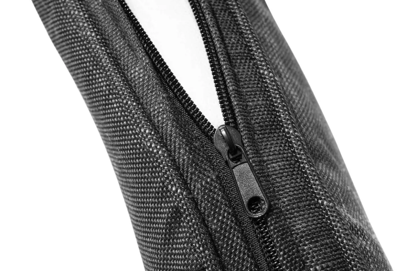 OUTFLEXX Rocking Hocker, grau/braun-meliert, Polyrattan, 56x54x41 cm, zu Dining Sessel, inkl. Polster