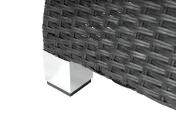 OUTFLEXX Rocking Hocker, grau/braun-meliert, Polyrattan, 71x45x56 cm, zu Loungesessel, inkl. Polster