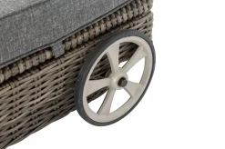 OUTFLEXX Rollliege, grau, Polyrattan, 200x70x27,5cm, Rückenlehne 5-fach verstellbar