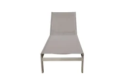 OUTFLEXX Rollliege, silber, Edelstahl/Textilene,mit verstellbarer Rückenlehne, 210 x 70 cm
