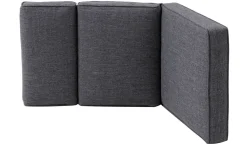 OUTFLEXX Serro Garten-Essgruppe, schwarz/anthrazit, Alu/Steinimitat/Teak, Tisch 200/260 x 100 cm, ausziehbar, 6 Stapelsessel