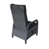 OUTFLEXX Serro Garten-Essgruppe, schwarz/grau, Aluminium/Polyrattan/Steinimitat, 200/260 x 100 cm, ausziehbar, 6 Diningsessel