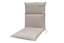 OUTFLEXX Serro Garten-Essgruppe, anthrazit matt/schwarz,nature, Alu/Steinimitat/Textilene/Polyester, Tisch 200/260 x 100 cm, 6 Stapelsessel inkl. 6 Auflagen
