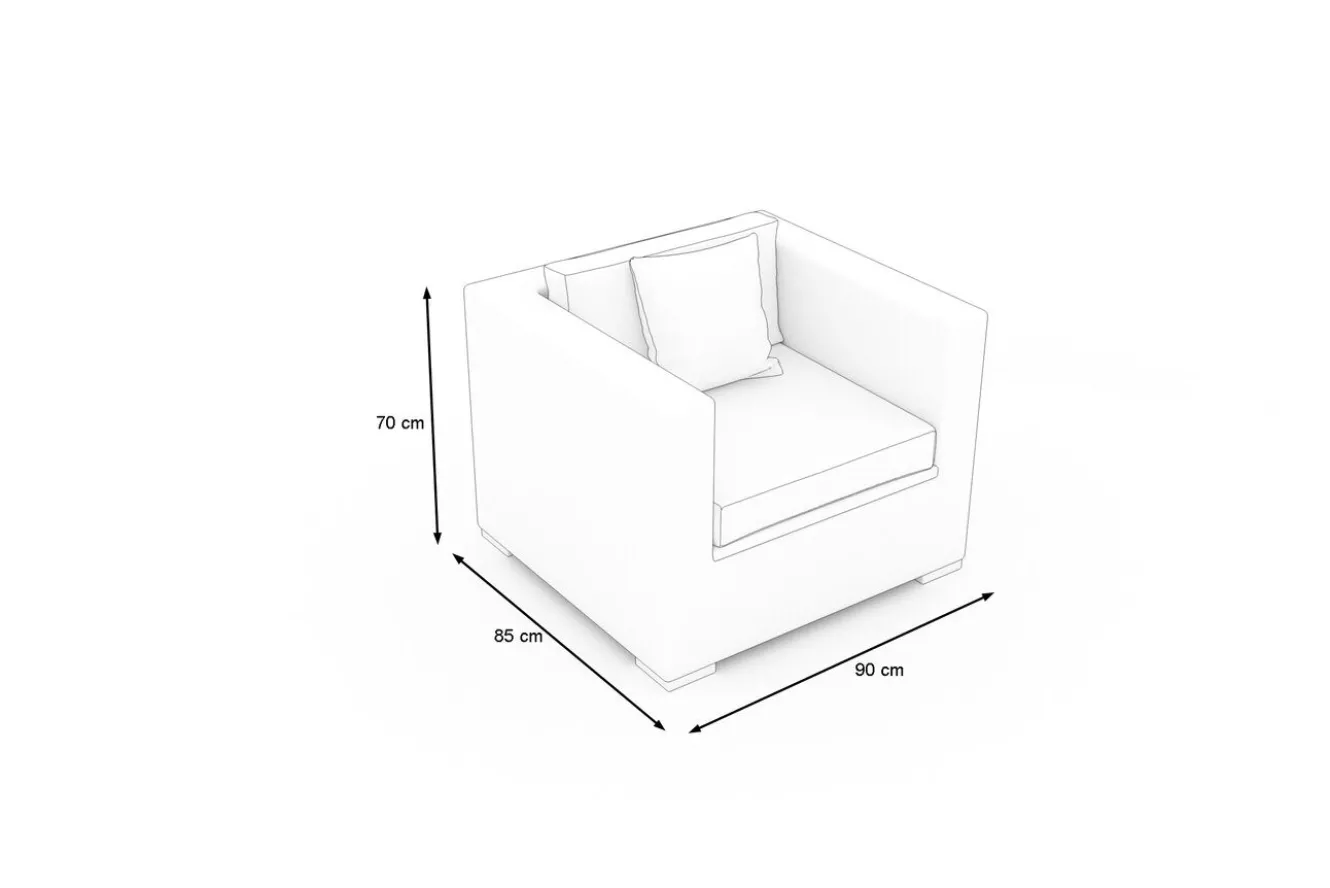 OUTFLEXX Sessel, desert-beige, Aluminium/Polyrattan/Polyester, Kissen inklusive, mit Kissenboxfunktion