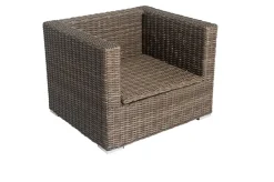 OUTFLEXX Sessel, grau, Polyrattan, 94 x 82 x 70 cm, wasserfeste Kissenbox