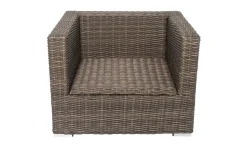OUTFLEXX Sessel, grau, Polyrattan, 94 x 82 x 70 cm, wasserfeste Kissenbox