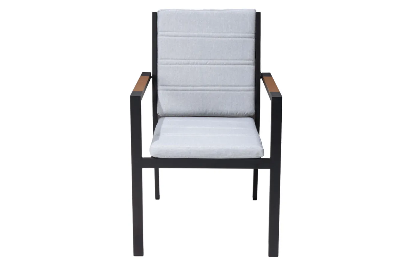 OUTFLEXX Sessel, hellgrau, Alu/Polyester, pulverbeschichtet, hohe Belastbarkeit