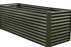 OUTFLEXX Set Hochbeet mit Erweiterungsmodul, anthrazit, Aluminium-Zink-Stahl, 180+80cm