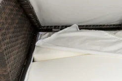 OUTFLEXX 3-Sitzer Sofa, braun marmoriert, Polyrattan, 210 x 85 x 70 cm, wasserfeste Kissenbox
