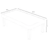 OUTFLEXX Skagen Couchtisch, Anthrazit, Teak/Aluminium, 125x65 cm, Pflegeleicht