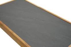 OUTFLEXX Skagen Couchtisch, Anthrazit, Teak/Aluminium, 125x65 cm, Pflegeleicht