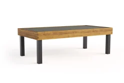 OUTFLEXX Skagen Couchtisch, Anthrazit, Teak/Aluminium, 125x65 cm, Pflegeleicht