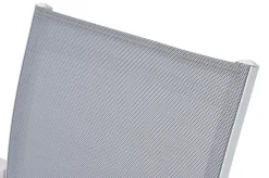 OUTFLEXX Stapelsessel, creme/weiß pulverbeschichtet, Alu/Textilene, langlebiges Material, stapelbar