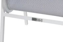 OUTFLEXX Stapelsessel, creme/weiß pulverbeschichtet, Alu/Textilene, langlebiges Material, stapelbar