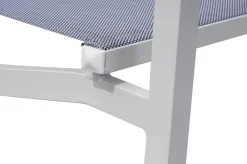 OUTFLEXX Stapelsessel, creme/weiß pulverbeschichtet, Alu/Textilene, langlebiges Material, stapelbar