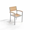 OUTFLEXX Stapelstuhl, silber/naturbelassen, Edelstahl/Teak, stapelbar, gebürstet, FSC®-zertifiziertes Produkt