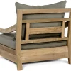 OUTFLEXX Stuhl, natur, recyceltes Teak, 90X90x82cm, inkl. Kissen, mit Armlehnen, FSC®-zertifiziertes Produkt