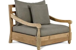 OUTFLEXX Stuhl, natur, recyceltes Teak, 90X90x82cm, inkl. Kissen, mit Armlehnen, FSC®-zertifiziertes Produkt