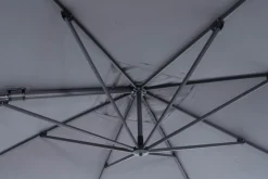 OUTFLEXX Sydney Ampelschirm, anthrazit/grau, Alu/Polyester, 350 x 350 cm, inkl. Plattenständer