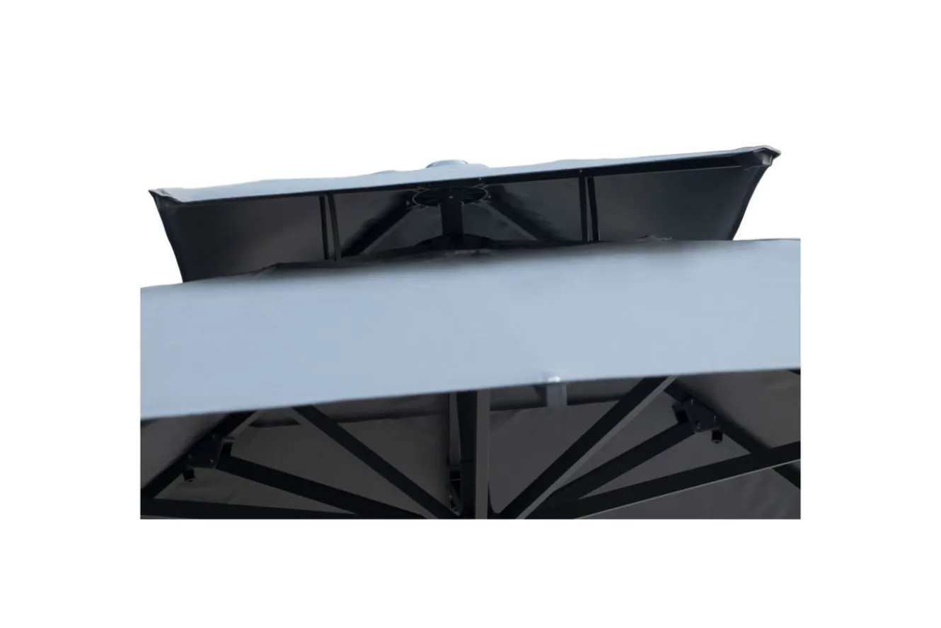 OUTFLEXX Sydney Ampelschirm, anthrazit, Aluminium/Polyester, 400 x 300 cm