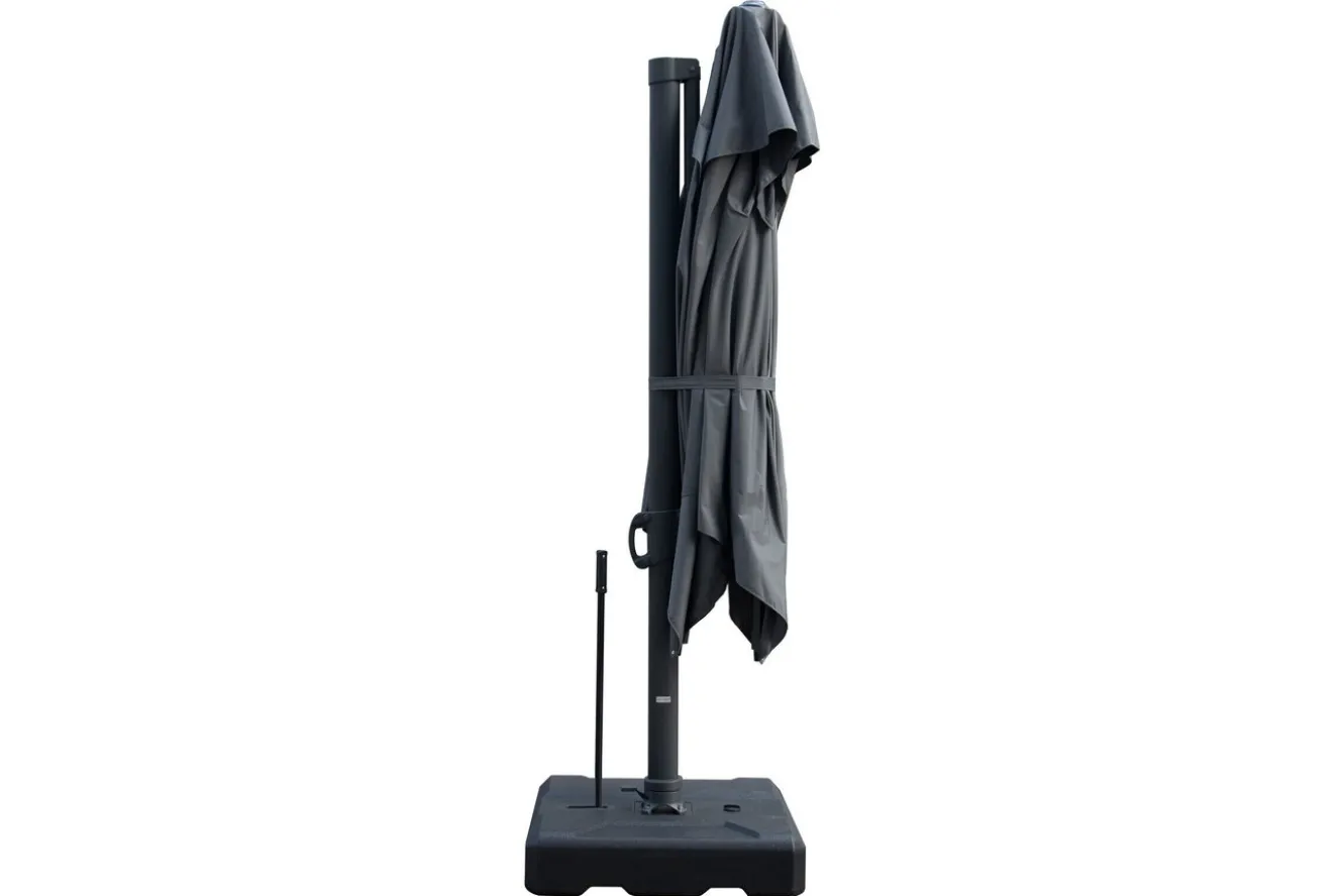 OUTFLEXX Sydney Ampelschirm, anthrazit, Aluminium/Polyester, 400 x 300 cm