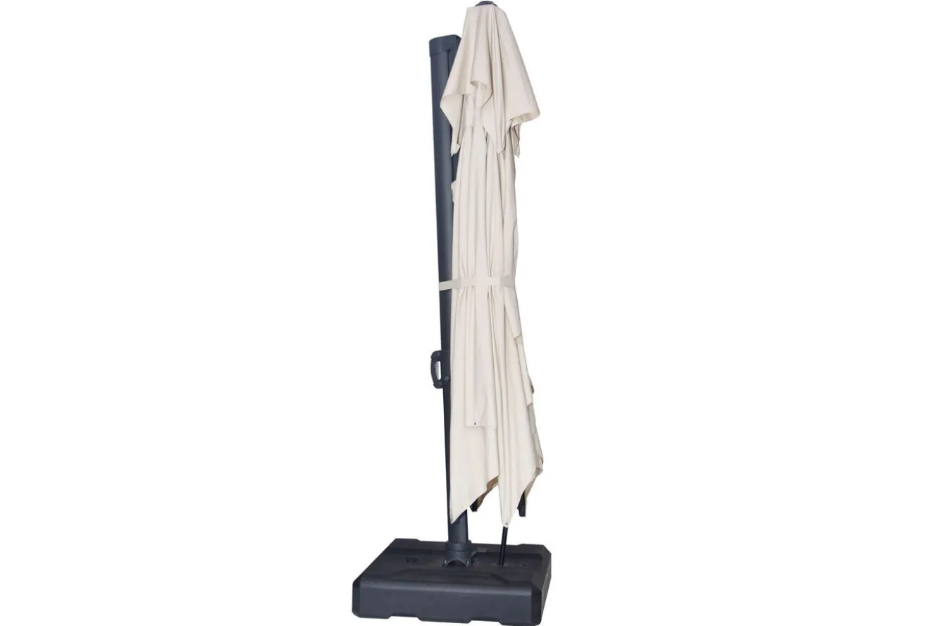 OUTFLEXX Sydney Ampelschirm, anthrazit/creme, Aluminium/Polyester, 400 x 300 cm