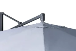 OUTFLEXX Sydney Ampelschirm, anthrazit matt/grau, Alu/Polyester,350 x 350 cm, mit Air-Vent System, inkl. Schirmständer