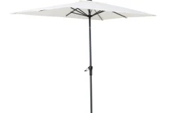 OUTFLEXX Sydney Mittelstockschirm, anthrazit/creme, pulverbesch. Aluminium/Polyester PA-beschichtet, 270 x 150 cm