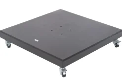 OUTFLEXX Sydney Schirmständer, Granit, 75x75x12,5cm, 90kg, mit Lenkrollen