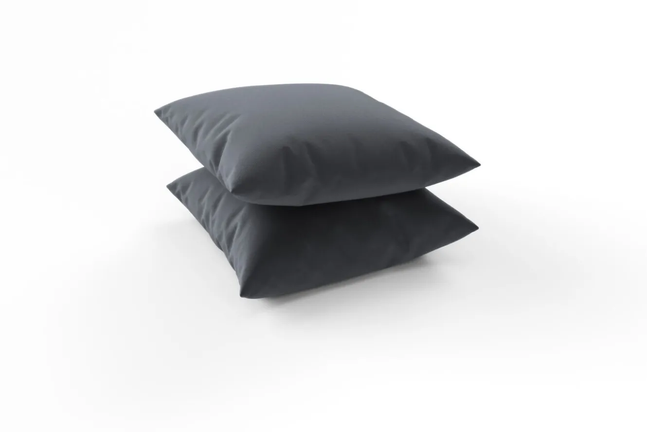 OUTFLEXX Tampere Dekokissen, grau, 100% Polyacryl, 45 x 45 cm, Premium 2er-Set